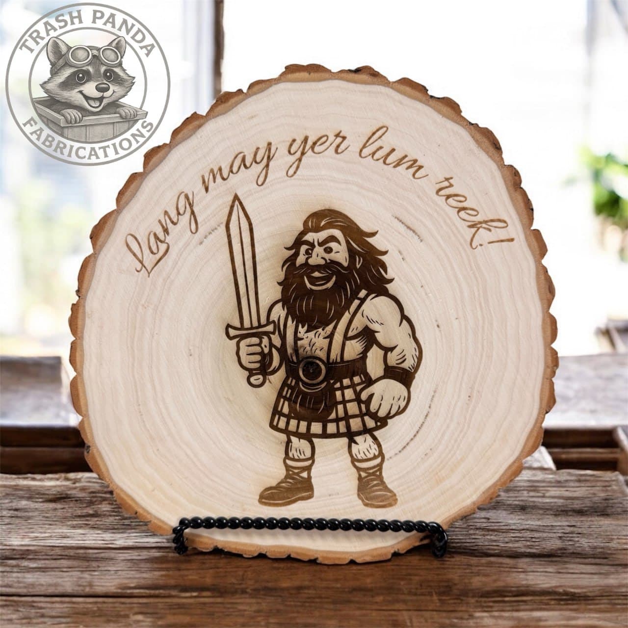 Lang May Yer Lum Reek Wood Slice